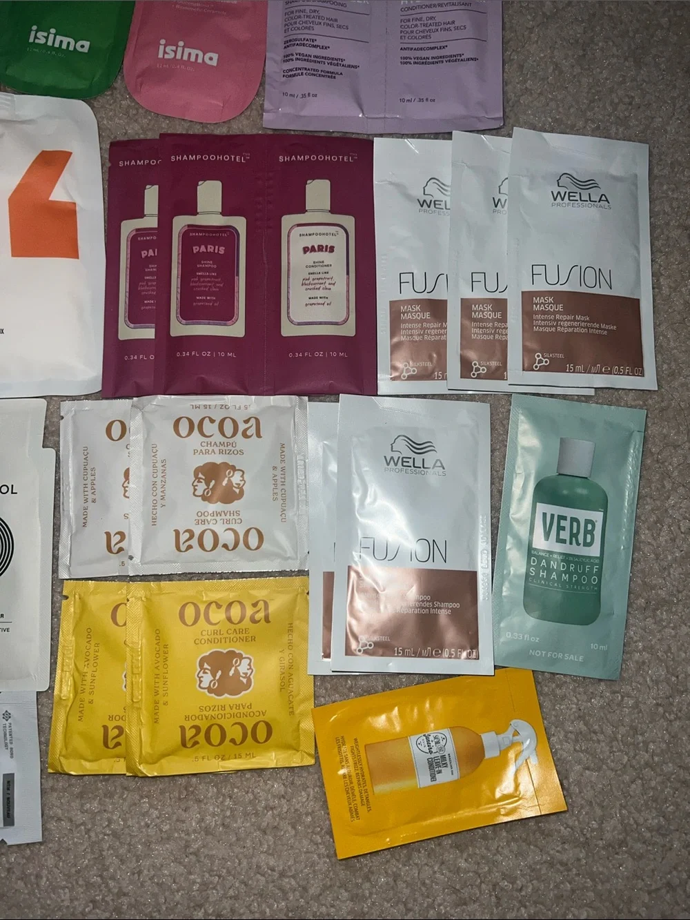 NWT 19pc travel Hair treatment shampoo conditioner mask bundle